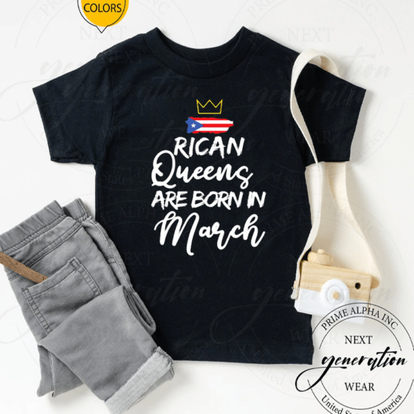 Rican Queens Are Born In March TShirt