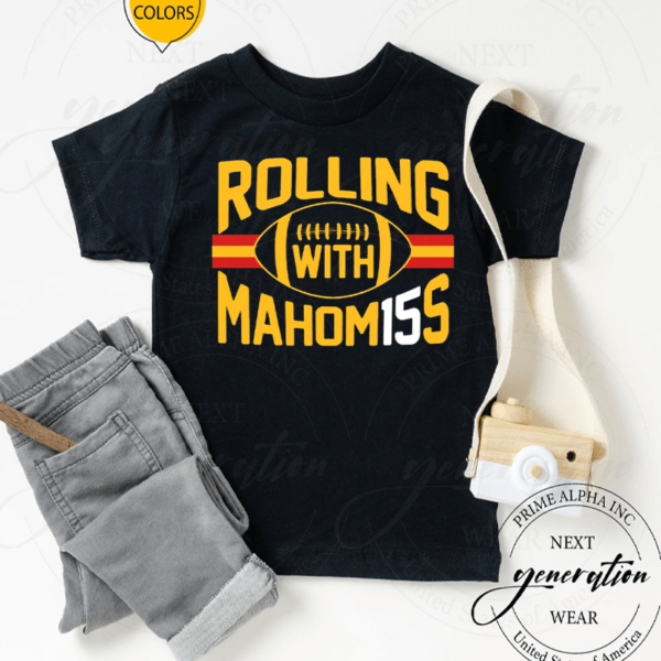 Rolling With Mahomes KC Football Shirts