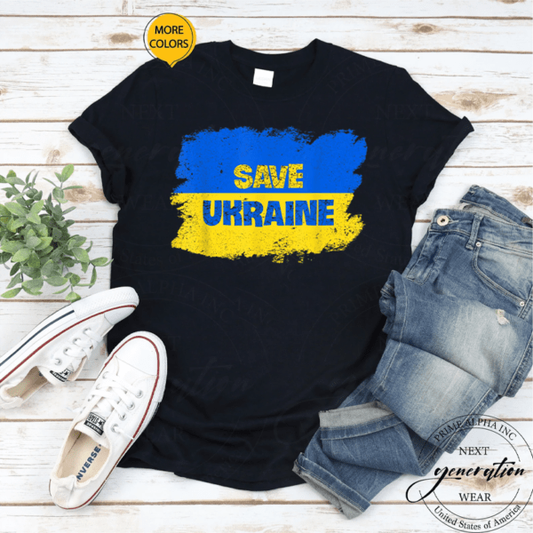 Save Ukraine I Stand With Ukraine Ukrainian Flag Men Women T-Shirt