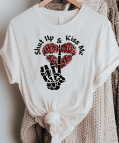 Shut Up And Kiss Me Leopard Lips TShirt