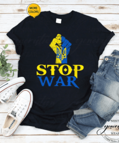 Stop War I Stand With Ukraine Flag Support Ukraine T-Shirt