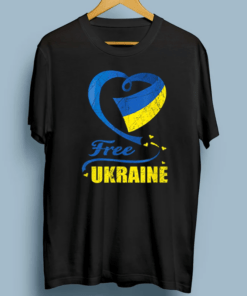 Support Ukraine I Stand With Ukraine Flag Free Ukraine T-Shirt