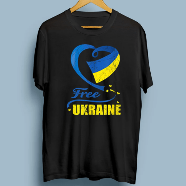 Support Ukraine I Stand With Ukraine Flag Free Ukraine T-Shirt