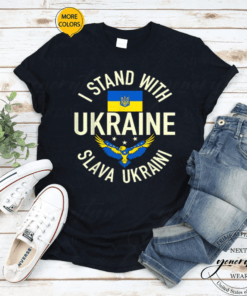 Support Ukraine I Stand With Ukraine Ukrainian Flag Patriot TShirts