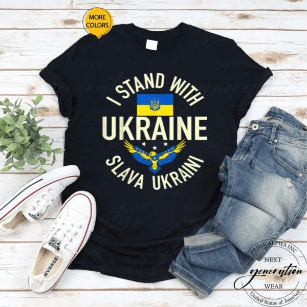 Support Ukraine I Stand With Ukraine Ukrainian Flag Patriot TShirts