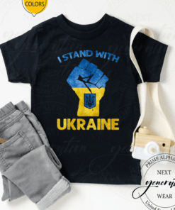 Support Ukraine I Stand With Ukraine Ukrainian Flag Pride TShirt