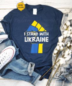 Support Ukraine I Stand With Ukraine Ukrainian Flag T-Shirt