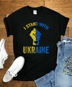 Support Ukraine I Stand With Ukraine Ukrainian Flag T-Shirt