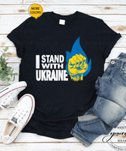 Support Ukraine I Stand With Ukraine Ukrainian Flag T-Shirt