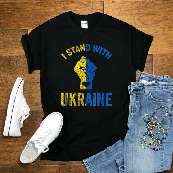 Support Ukraine I Stand With Ukraine Ukrainian Flag T-Shirt