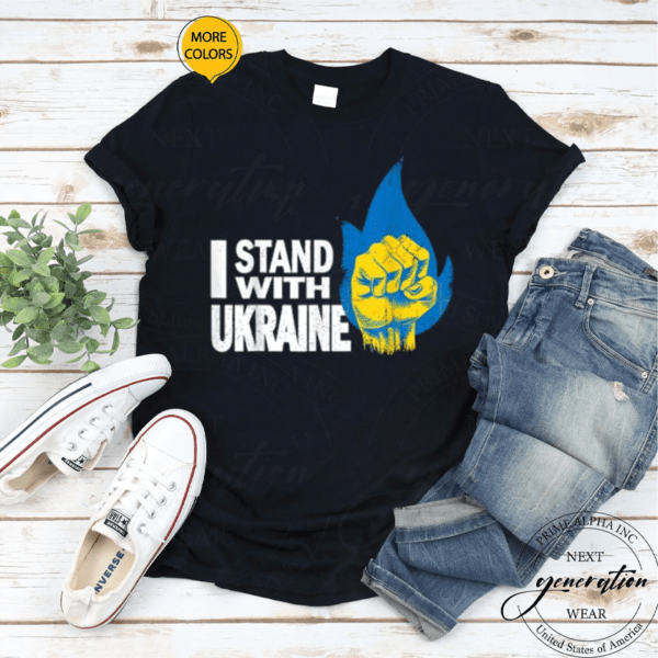 Support Ukraine I Stand With Ukraine Ukrainian Flag T-Shirt