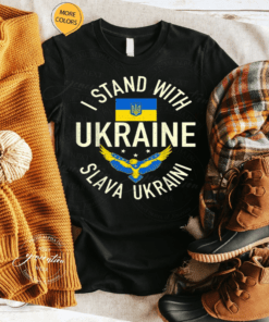 Support Ukraine Stand I With Ukraine Ukrainian Flag America Tee-Shirts