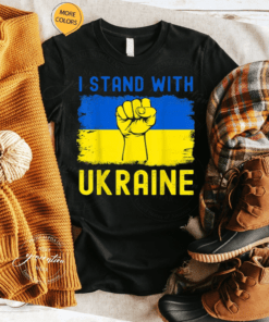 Support Ukraine flag I Stand With Ukraine TShirts