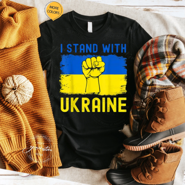 Support Ukraine flag I Stand With Ukraine TShirts