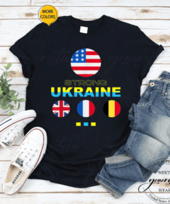 Support Ukraine strong Ukraine Ukrainian Flag T-Shirt