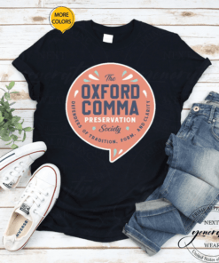 The Oxford Comma Preservation Society Vintage Shirts