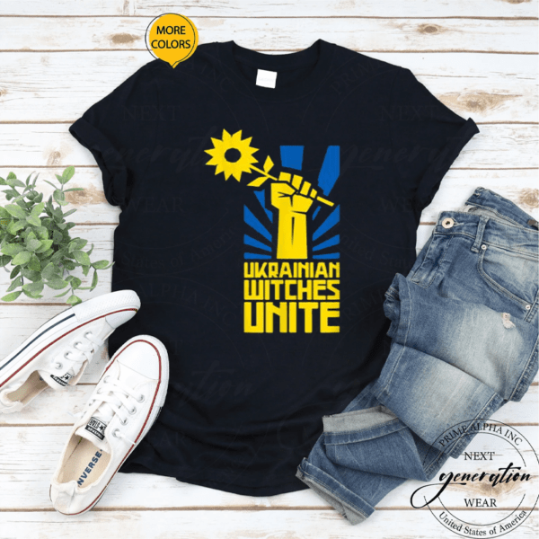 Ukraine Fist Hand Sunflower Ukrainian Witches Unite - TShirts