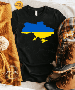 Ukraine Pride Vintage Style Retro-Feel Ukrainian Map Flag Premium TShirts