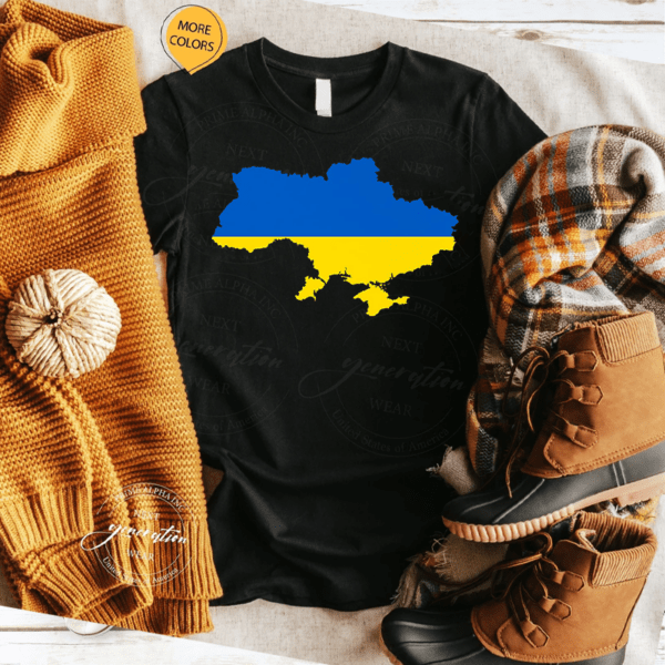 Ukraine Pride Vintage Style Retro-Feel Ukrainian Map Flag Premium TShirts