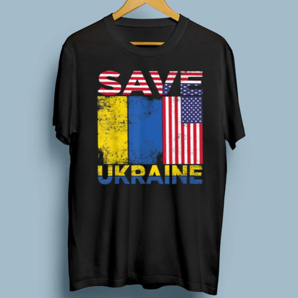 Ukraine Save Ukraine I Stand With Ukraine USA Flag Support Shirts