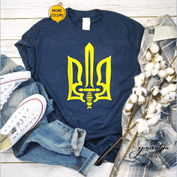 Ukraine Ukrainians Ukrainian Kiev Trysub Flag, Support Peace T-Shirt