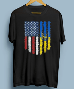 Ukrainian American Flag Ukraine Usa America Roots Shirts