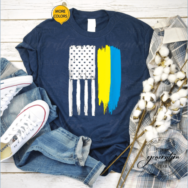 Ukrainian American Half Ukraine Half America T-Shirt