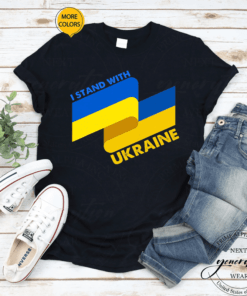 Ukrainian Flag Support I Stand With Ukraine Ribbon Premium T-Shirt