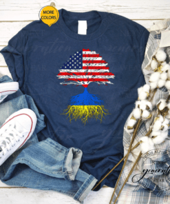 Ukrainian Roots American Grown Ukraine TShirt