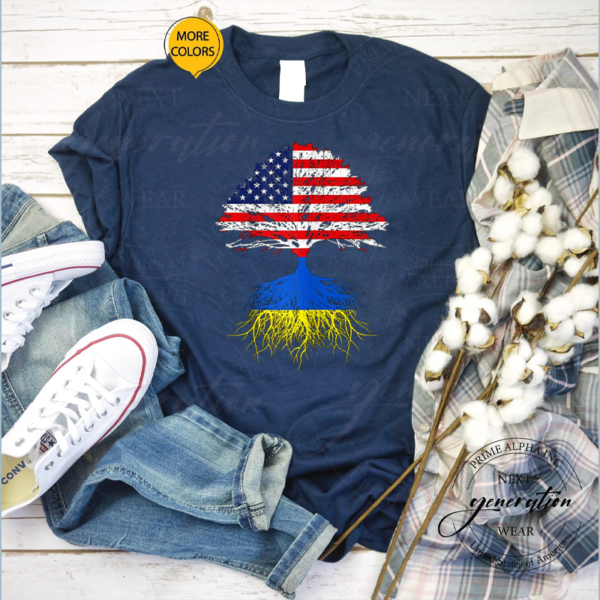 Ukrainian Roots American Grown Ukraine TShirt