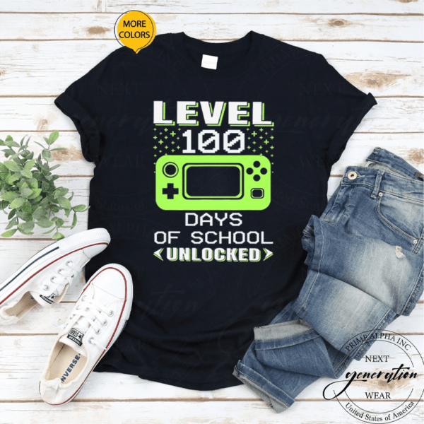 Video Gamer Student 100th Day Teacher 100 Days Of School Shirt