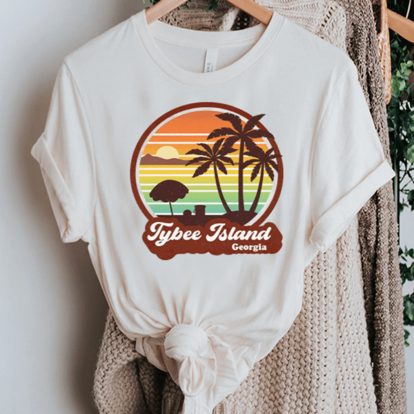 Vintage Tybee Island Georgia Ga Retro 80S Summer Vacation TShirt