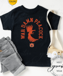 auburn basketball war damn peacock tshirt