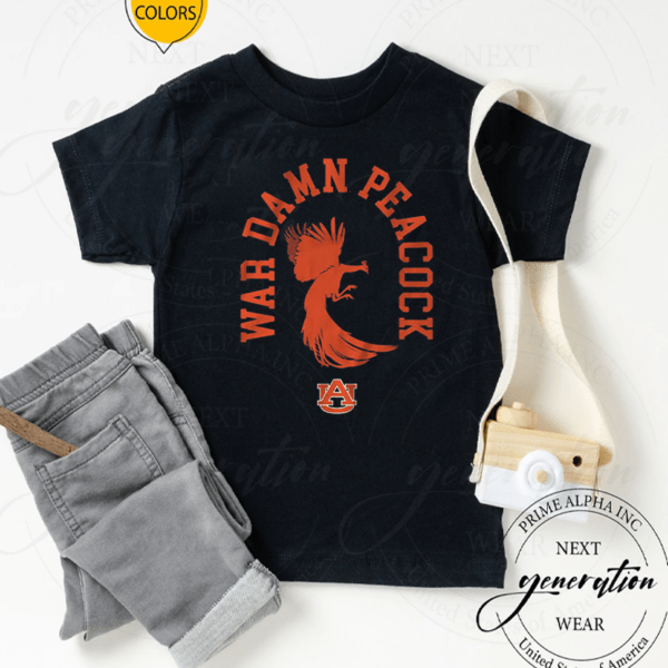 auburn basketball war damn peacock tshirt