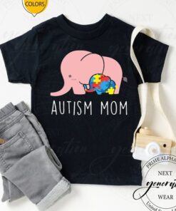 Autism Awareness Autism Mom Elephant Pullover TShirt