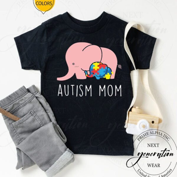 Autism Awareness Autism Mom Elephant Pullover TShirt