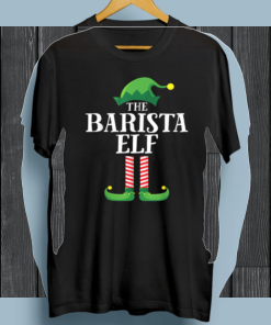 Barista Elf Matching Family Group Christmas Party Pajama Shirts