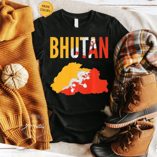 Bhutan Country Map TShirt