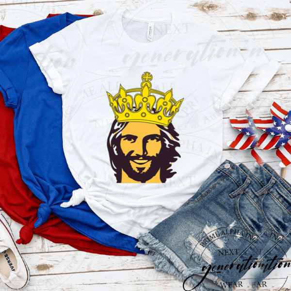 Christian Faith Jesus With King Crown Shirts