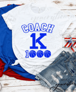 Coach K 1000 Wins Basketball Shirts