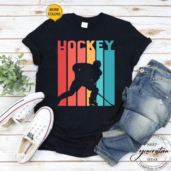 Colorful Hockey Player T-Shirt