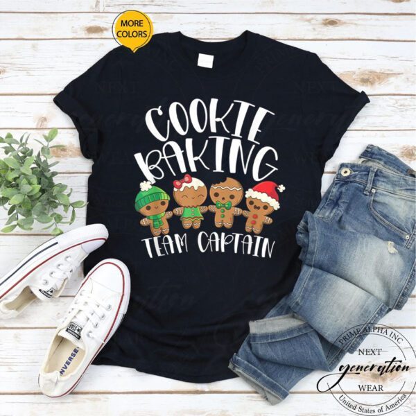 Cookie Baking Team Captain Christmas Bakers Gingerbread Shirts