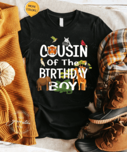 Cousin Of The Birthday Boy Zoo Theme Animal Party TShirt