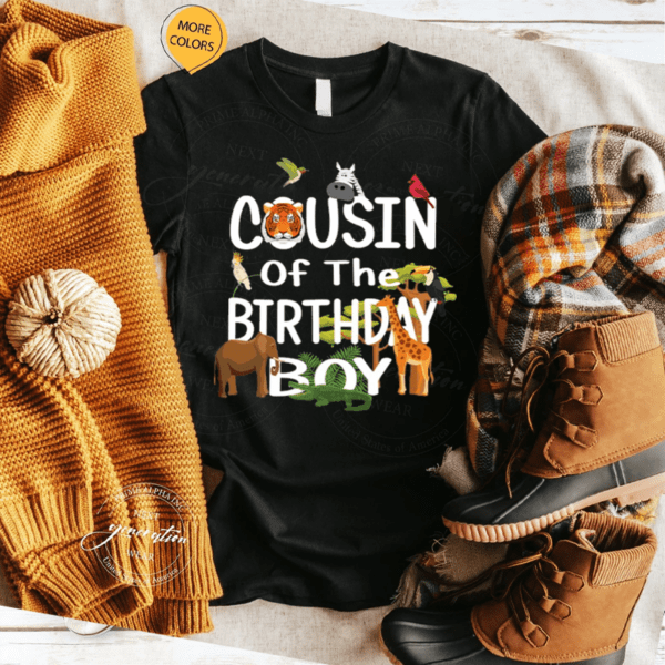 Cousin Of The Birthday Boy Zoo Theme Animal Party TShirt