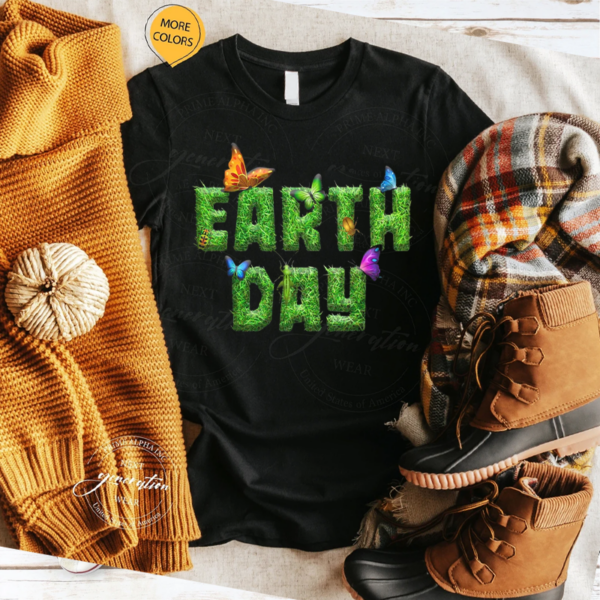 Earth Day Typography Save Animals Shirts