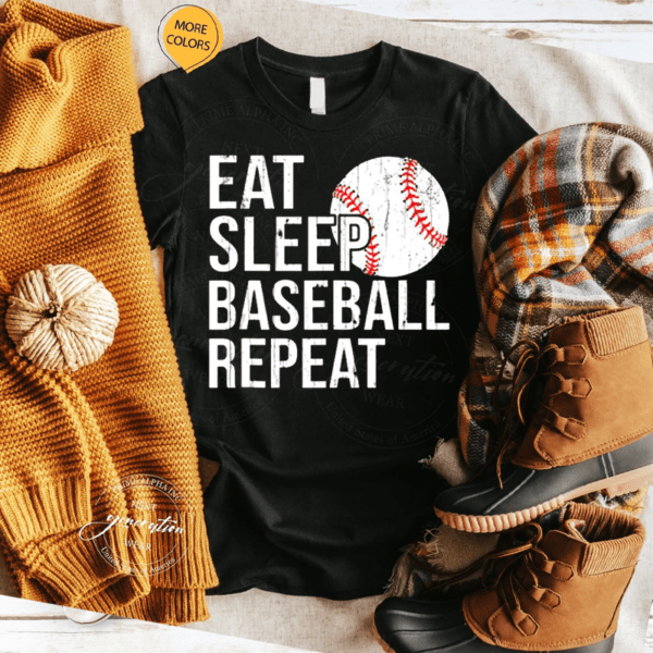 Eat Sleep Baseball Repeat Gifts Shirts