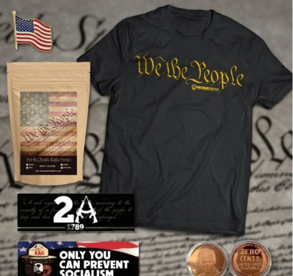 Flag and Cross We the People T-Shirt