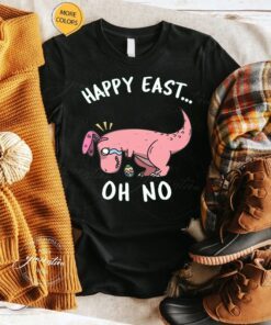 Funny Easter Day... OH NO Trex Pink Dinosaur Crying T-Shirts