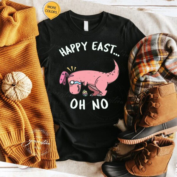 Funny Easter Day... OH NO Trex Pink Dinosaur Crying T-Shirts