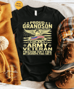 Proud Grandson Of Military Army Veteran TShirt